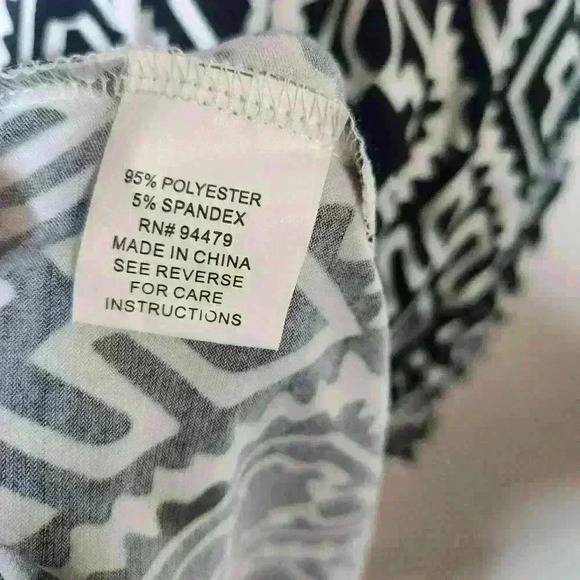 Meetu magic women's black and white geometric maxi dress size small - Picture 7 of 7